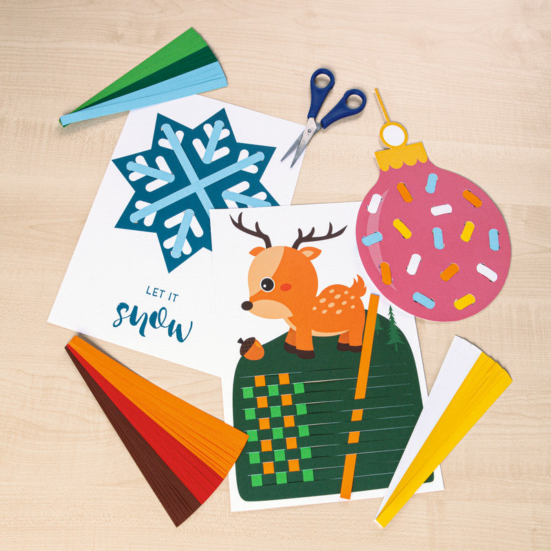 Folia Bastelset Flecht- und Webmotive XMAS – 172-teilig – A4