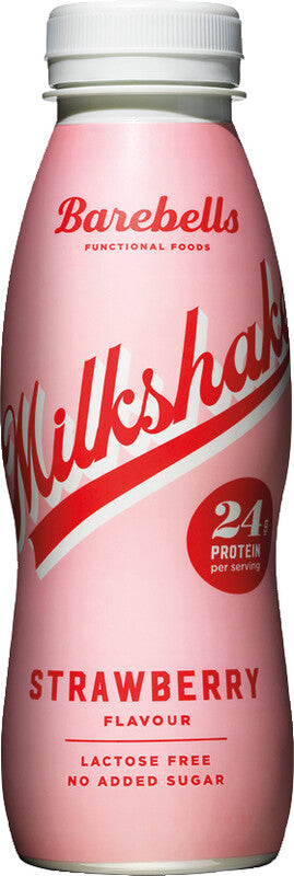 Barebells Milchdrink – laktosefrei – Erdbeere – kein Zuckerzusatz – 0,33 l