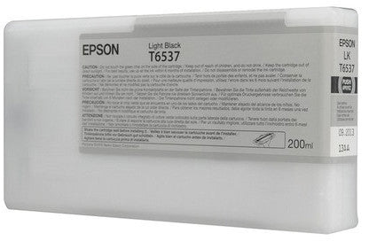 Epson Tintenpatrone T6537, Hellschwarz, 200 ml – für Epson