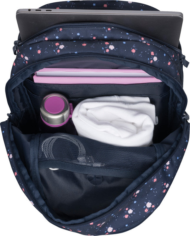 Beckmann Urban Midi Rucksack – Floral – Recycelte Materialien