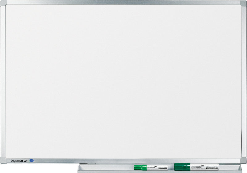 Legamaster Whiteboard – 180 × 120 cm, Emaille, magnetisch, Aluminiumrahmen, inkl. Marker, Stifteablage
