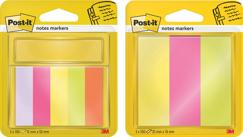 3M Seitenmarker – 25×76 mm – neon, sortiert, 3×100 Stück, recyclingfähig