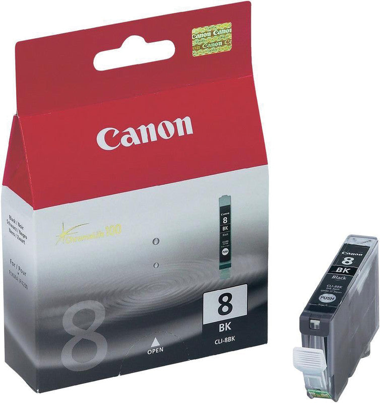 Canon Tintenpatrone CLI-8BK, Schwarz, 400 Seiten – für Tintenstrahldrucker und Multifunktionsgeräte