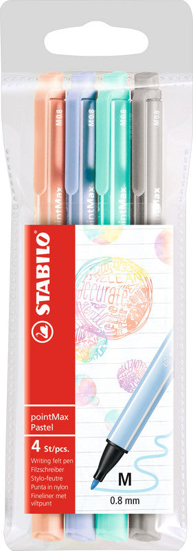 STABILO Filzstifte pointMax, Strichbreite 0,8 mm, 4 Farben
