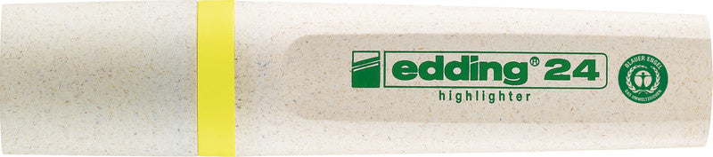 Edding EcoLine Textmarker Gelb – Keilspitze, 2–5 mm, nachfüllbar, Blauer Engel