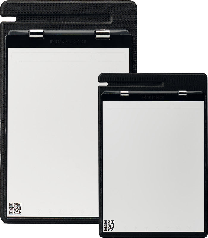 Rocketbook Notizblock, liniert, punktkariert, 20 Blatt, Hardcover – schwarz, für Rocketbook App
