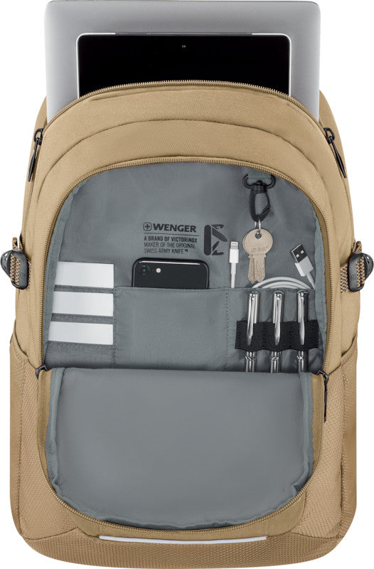 Wenger/SwissGear Wenger Ryde – Notebook-Rucksack – für 16" Notebook, 26 l, rPET, Braun