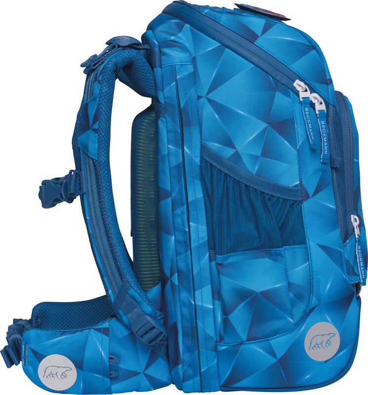 Beckmann Schulrucksack – Active Air Flx – Blue Lightning – Recycelte Materialien – 26,0×39,0×22,0 cm