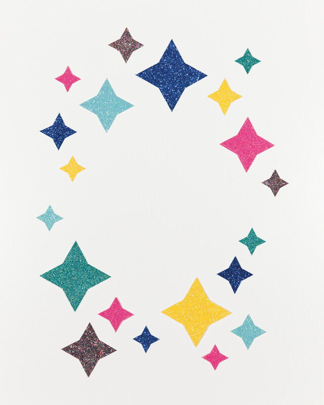 Folia Designpapierblock – 17,4 × 24,5 cm, mehrfarbig, Glitter, 300 g/m² – 6 Blatt, Karton, FSC