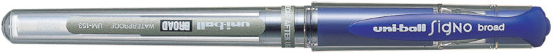 Uni-Ball Signo Gelschreiber – blau, 0,6 mm, dokumentenecht, wasserfest, Kappe, nachfüllbar – für Linkshänder