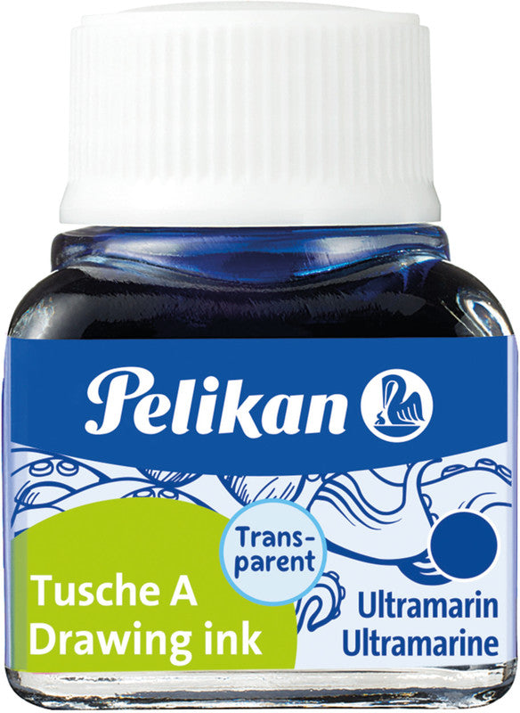 Pelikan Tusche – Ultramarin, 10 ml, für Reissfeder, Zeichenfeder & Pinsel