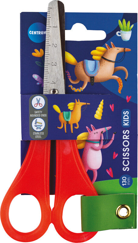 Centrum Kinderschere 13,0 cm, abgerundet – Massstab, eingeprägt, farbig sortiert