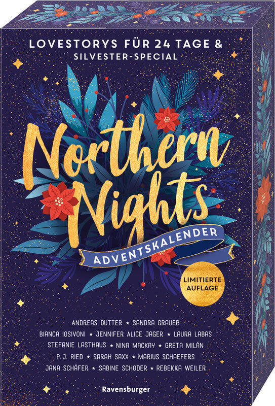 Ravensburger Adventskalender-Buch Northern Nights, Karton, Mehrfarbig, 14 × 21 cm – Kurzgeschichten aus Norwegen