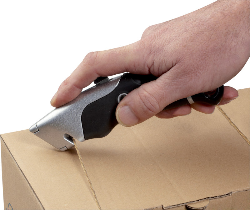 MAUL Sicherheitscutter Expert – 19 mm, für Linkshänder, schwarz, inkl. 5 Klingen