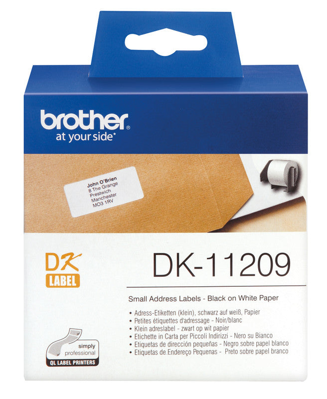 Brother Adress-Etiketten, 29 mm × 62 mm, weiss, Papier, permanent, 800 Etiketten