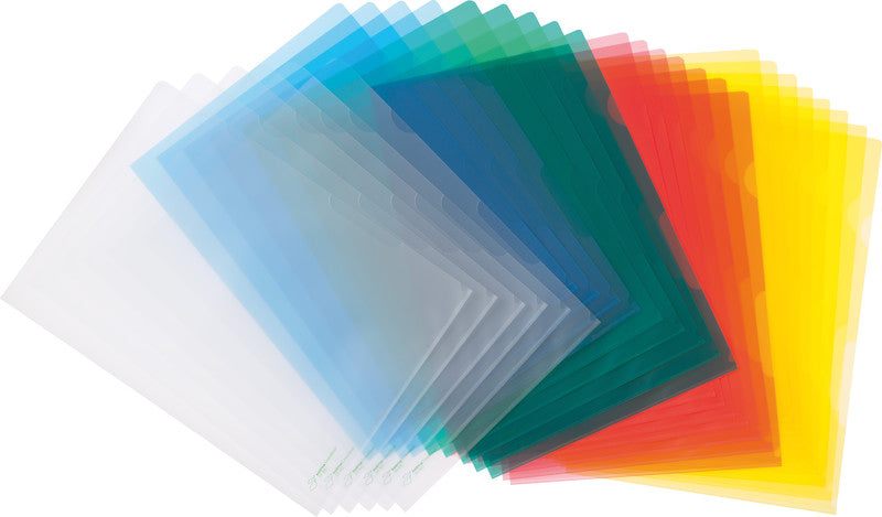 Kolma LineaVerde A4 Sichtmappe – farbig sortiert, Kunststoff, matt, 110 µm, 10er-Pack