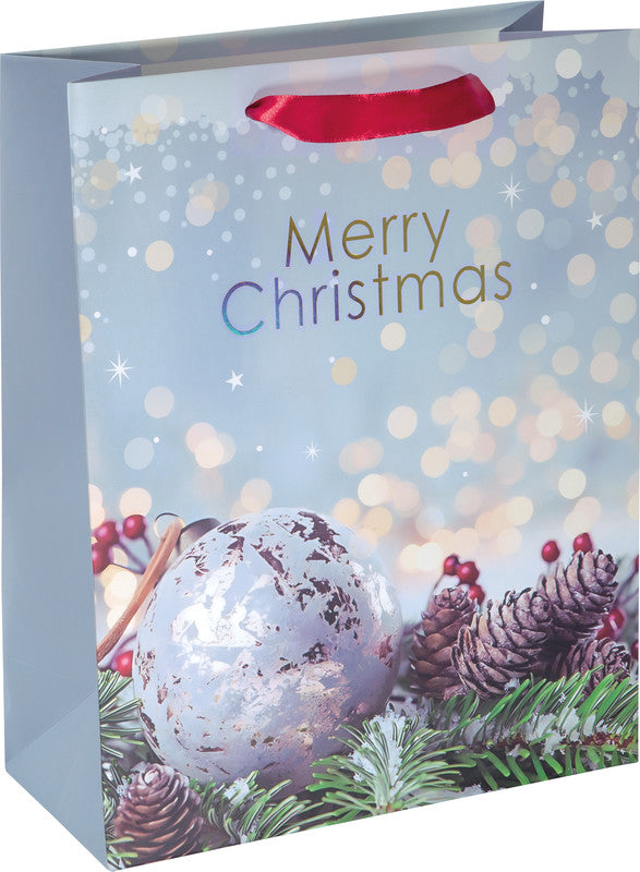 Sigel Geschenktasche – Charmful Christmas – Kraftpapier, 210 g/m2 – 260 × 320 × 100 mm – FSC-zertifiziert