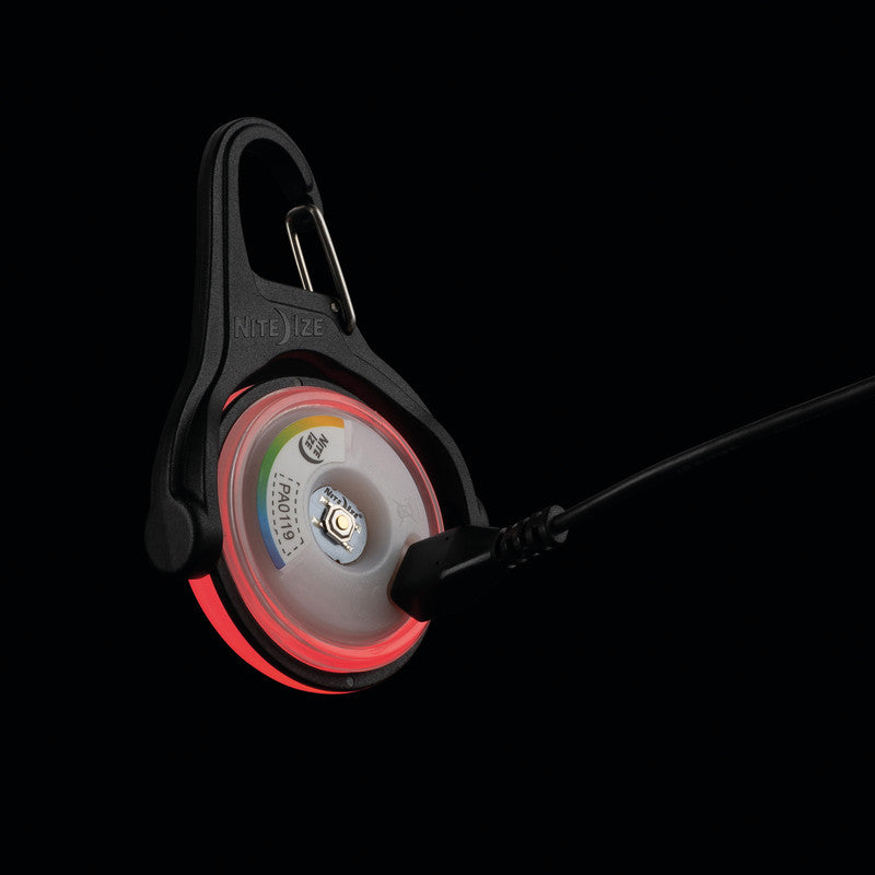 Nite Ize Radiant Disc-O Select LED-Aussenleuchte – spritzwassergeschützt, Akku, Micro-USB, 5 Lichtmodi