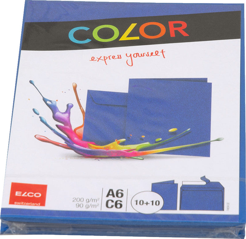 Elco Grusskarte – A6 (105 × 148 mm) – mit Umschlägen, Karton, 10er Pack