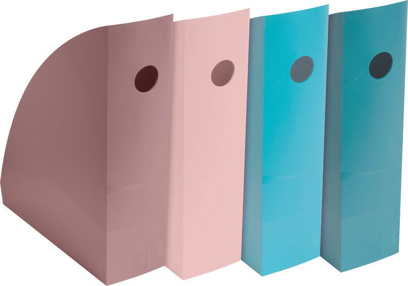Exacompta Stehsammler Mag Cube – für Format A4, Kunststoff, mehrfarbig, mit Griffloch, 82 × 305 × 266 mm