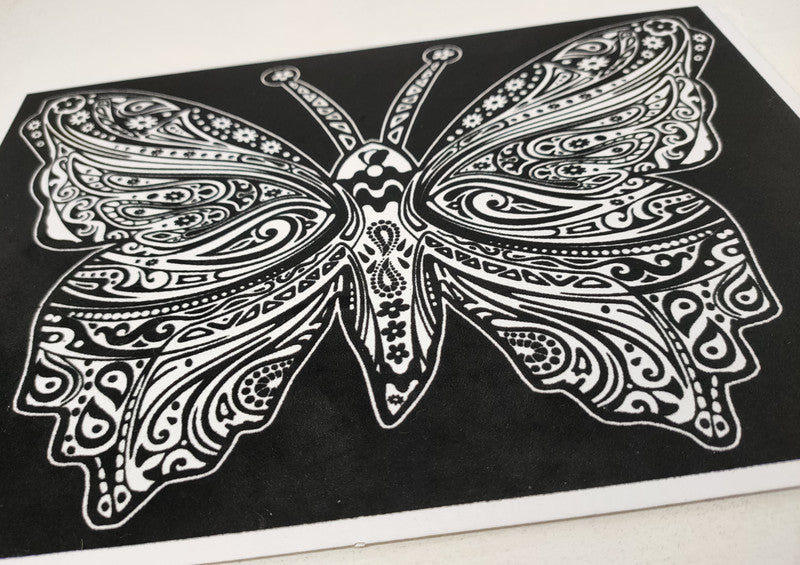 Tataruga Samtbild Malkarton, Karton, 29,7 × 21 cm, schwarz