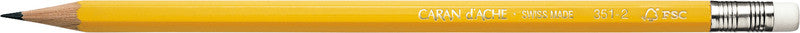 Caran d-Ache Caran d’Ache Bleistift mit Radierer HB, Mine Ø 2,1 mm, Gelb