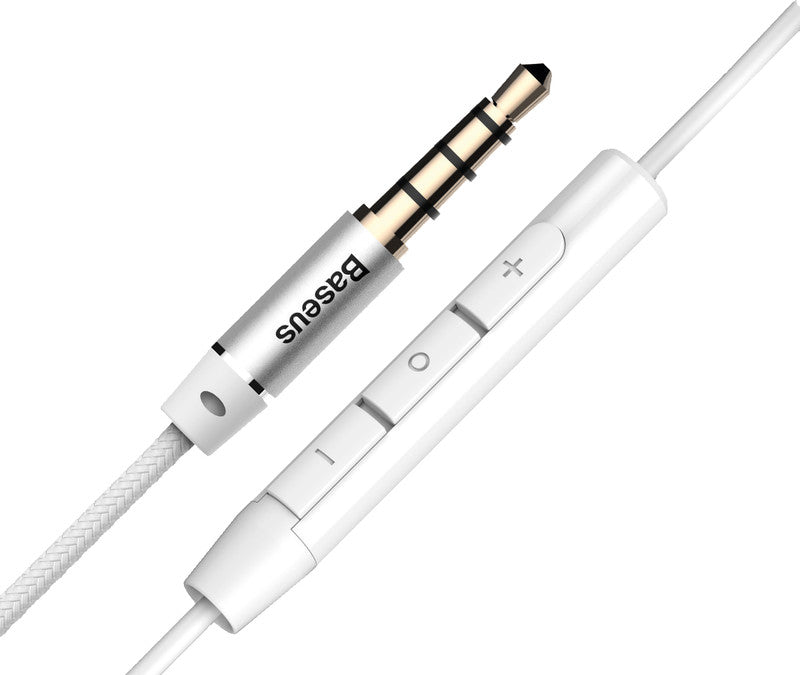 Baseus Encok H06 – In-Ear Headset – 3,5 mm Klinke, mit Mikrofon – Silber