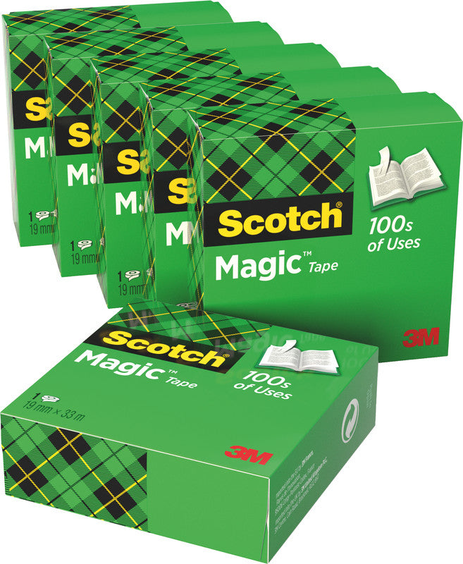 Scotch Büro-Klebeband Magic 810 – matt, beschriftbar, 19 mm × 33 m, transparent