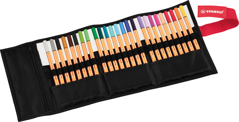 STABILO point 88 Fineliner Set – 25 Stk., 0,4 mm, 25 Farben, sortiert