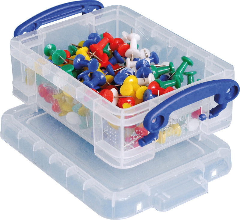 Really Useful Boxes Ordnungsbox – Kunststoff, transparent, 8,5 × 4,5 × 12 cm