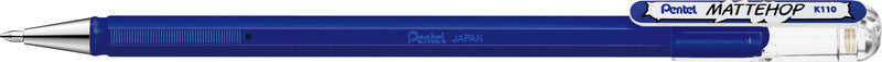 Pentel Mattehop Gelschreiber 8er Etui – 8 Farben, 0,5 mm, dokumentenecht, wasserfest, lichtbeständig, Kappe