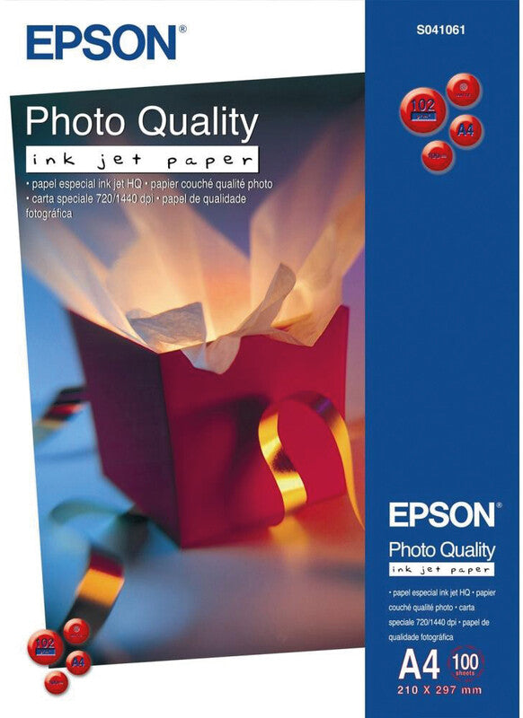 Epson Fotopapier – matt, A4, 102 g/m², 100 Blatt – für Epson Stylus-Drucker