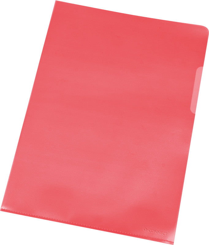 Connect Sichtmappe A4 – Rot, Kunststoff, genarbt, 120 µm, 10er-Pack
