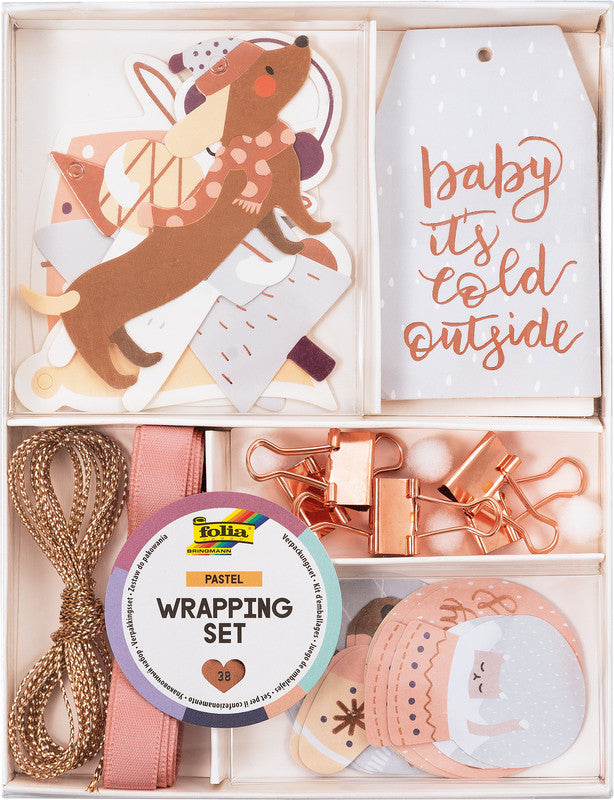 Folia Geschenketiketten – Winter Wonderland – 12 Hangtags, 12 Sticker – Karton – Bogen 157 × 120 mm