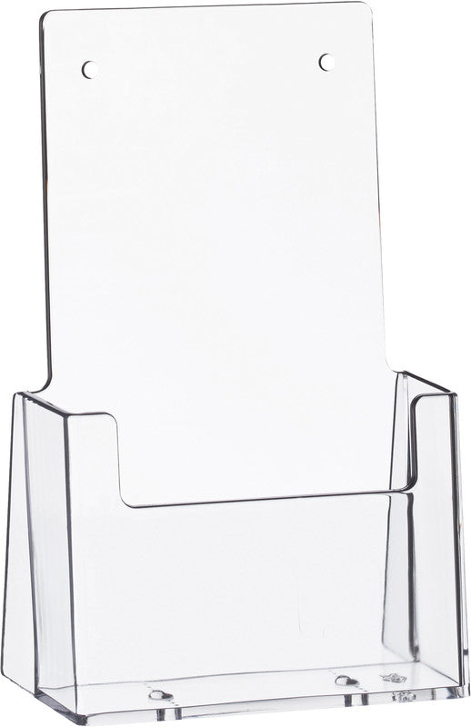 Helit Tischprospekthalter – für A6 hoch, 1 Fach, transparent, Kunststoff, 116×66×186 mm
