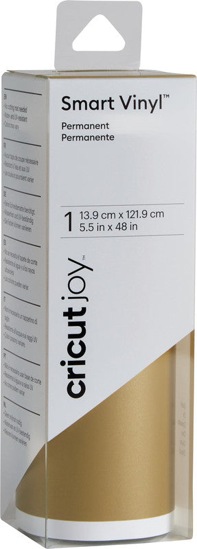 Cricut Glänzende Vinylfolie – Gold – 13,9 × 121,9 cm – für Cricut Joy Schneideplotter