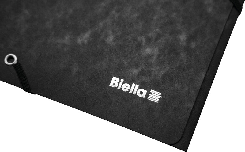 Biella Sammelmappe für A4, Karton, schwarz, mit Gummizug