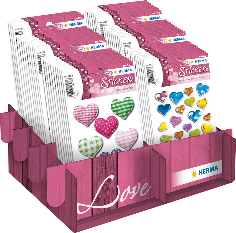 HERMA Schmucketiketten, Magic Love Klassiker – 84 × 120 mm – sortiert – 1 Blatt