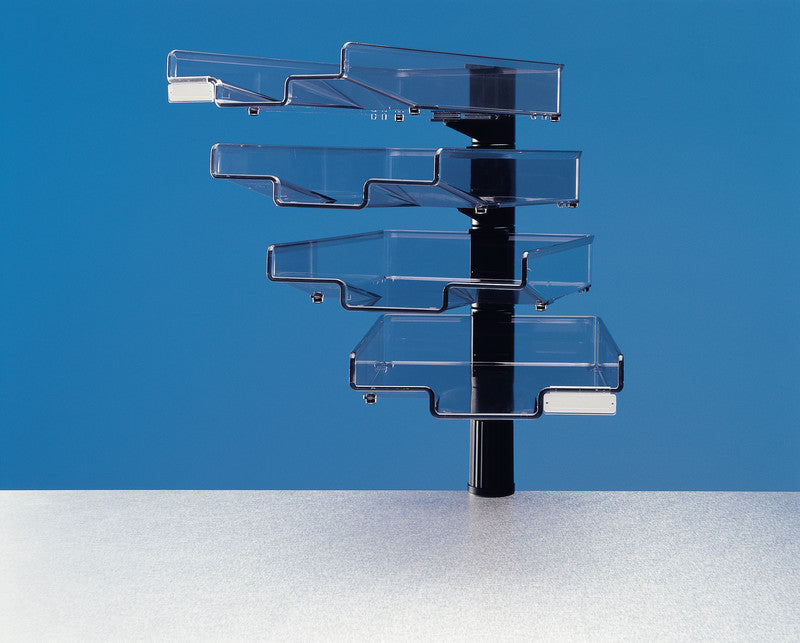 Hansa Briefkorb – Kunststoff, für A4, mit Griffausschnitt, glänzend, schwarz, B 240 × H 500 × T 340 mm