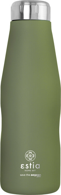 Estia Trinkflasche – 5 dl – Edelstahl, isoliert, Schraubverschluss, auslaufsicher, BPA-frei – Forest Spirit