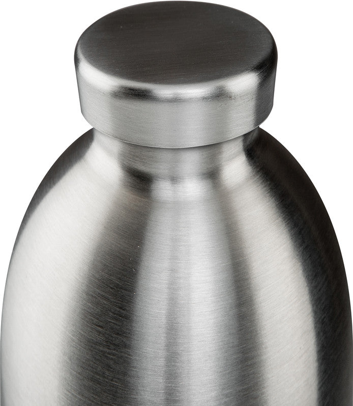 24Bottles Trinkflasche Clima – 8,5 dl – Edelstahl, isoliert, Schraubverschluss – Stahl