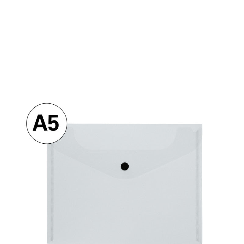 Kolma Sammelmappe für A5, Kunststoff, transparent, mit Druckknopf