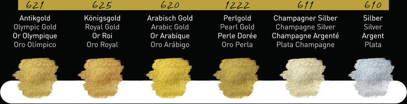 Finetec Perlglanzfarben – Deckfarbkasten – Set – 6 Farben, sortiert