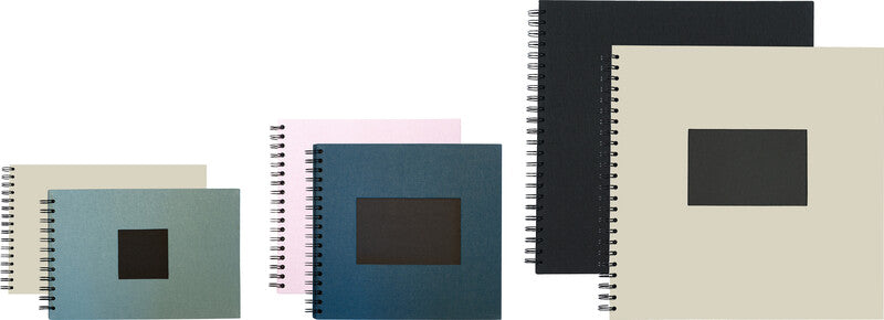 Eibert Fotoalbum – für 70 × 70 mm, schwarz, mit Metallspirale, Textil, 240 × 170 mm