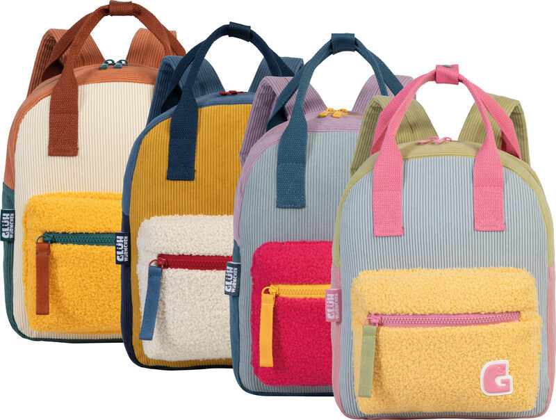 Glühwürmchen Kindergartenrucksack Elena – 7 l, mit Namensschild, Polyester – Rot/Blau, 240 × 300 × 100 mm