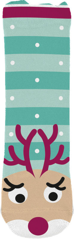 Tapirella Zauber-Socken Rentier, mehrfarbig, Baumwolle, 6,8 × 28 cm