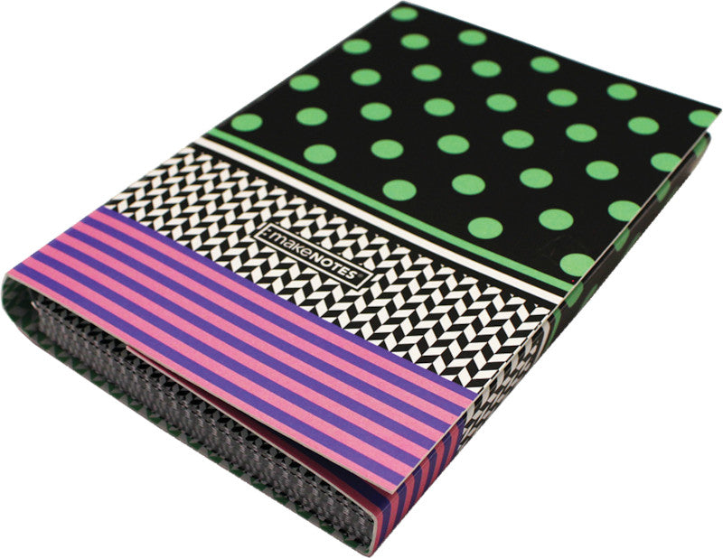 Makenotes Notizbuch A6, liniert, Spiralbindung, 160 Seiten, 100 g/m² – mehrfarbig