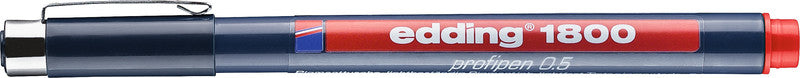 Edding 1800 Fineliner 0,5 mm – rot – wasserfest, dokumentenecht