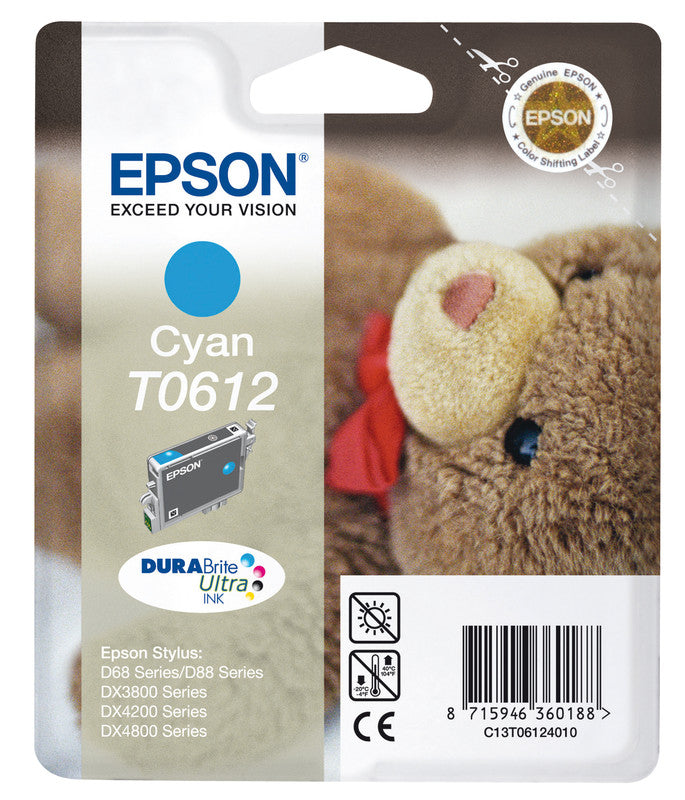 Epson Tintenpatrone T0612, cyan, 250 Seiten