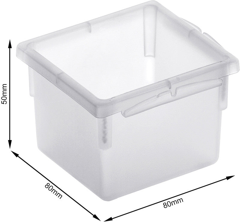 Rotho Ordnungssystem Basic – PP-Kunststoff, transparent, 8 × 5 × 8 cm – 1er-Pack
